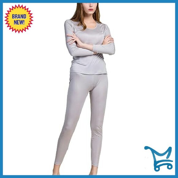 Women's Silk Thermal Underwear Set Base Layer Long Johns - Picture 6 of 7